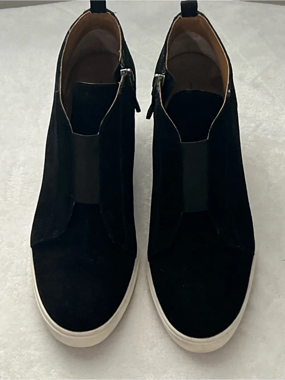 Paolo Black Suede Chukka‎ Boots with White Sole